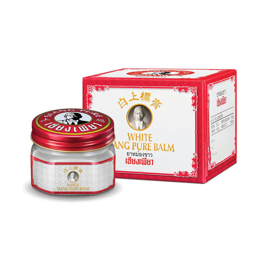 Siang Pure White Balm - Thai Relief Balm with Herbal Ingredients - Cooling Formula Herbal Balm - 40 Grams